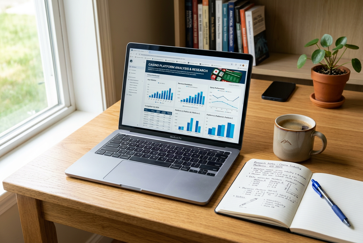 A modern workspace with a laptop and notebook, symbolizing professional review.